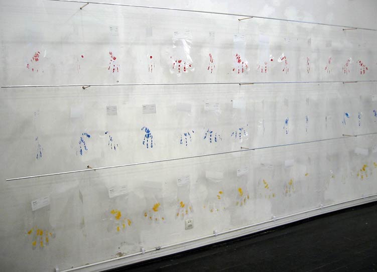 Ballprint om throw-away-gloves, 2003